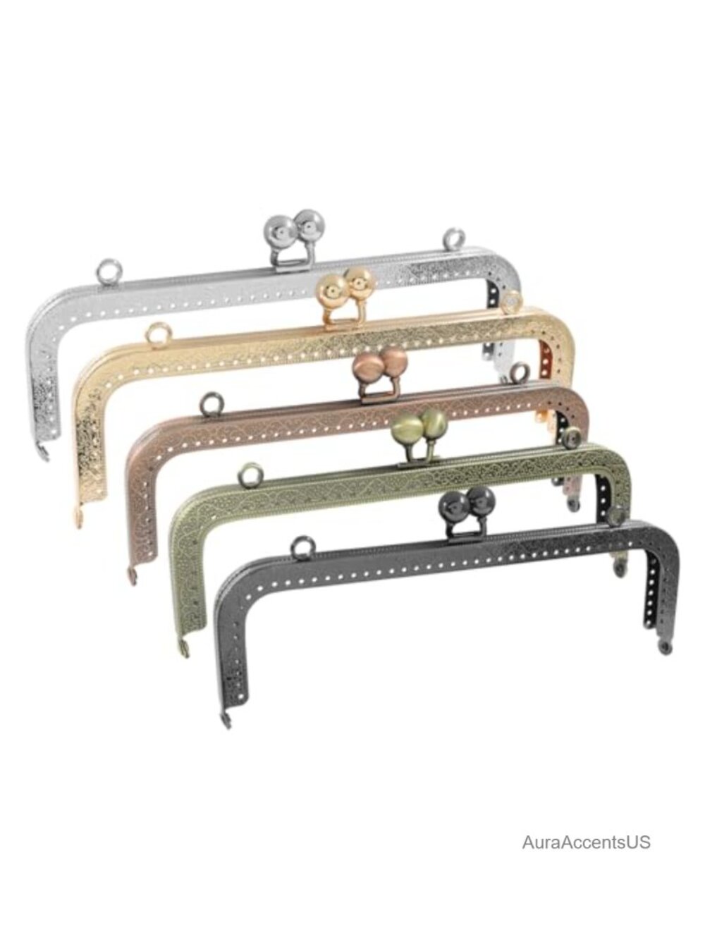 20cm Metal Kiss Clasp Purse Frame Lock Alloy Handbag Making Supplies